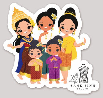 Lao Dance Girls Sticker