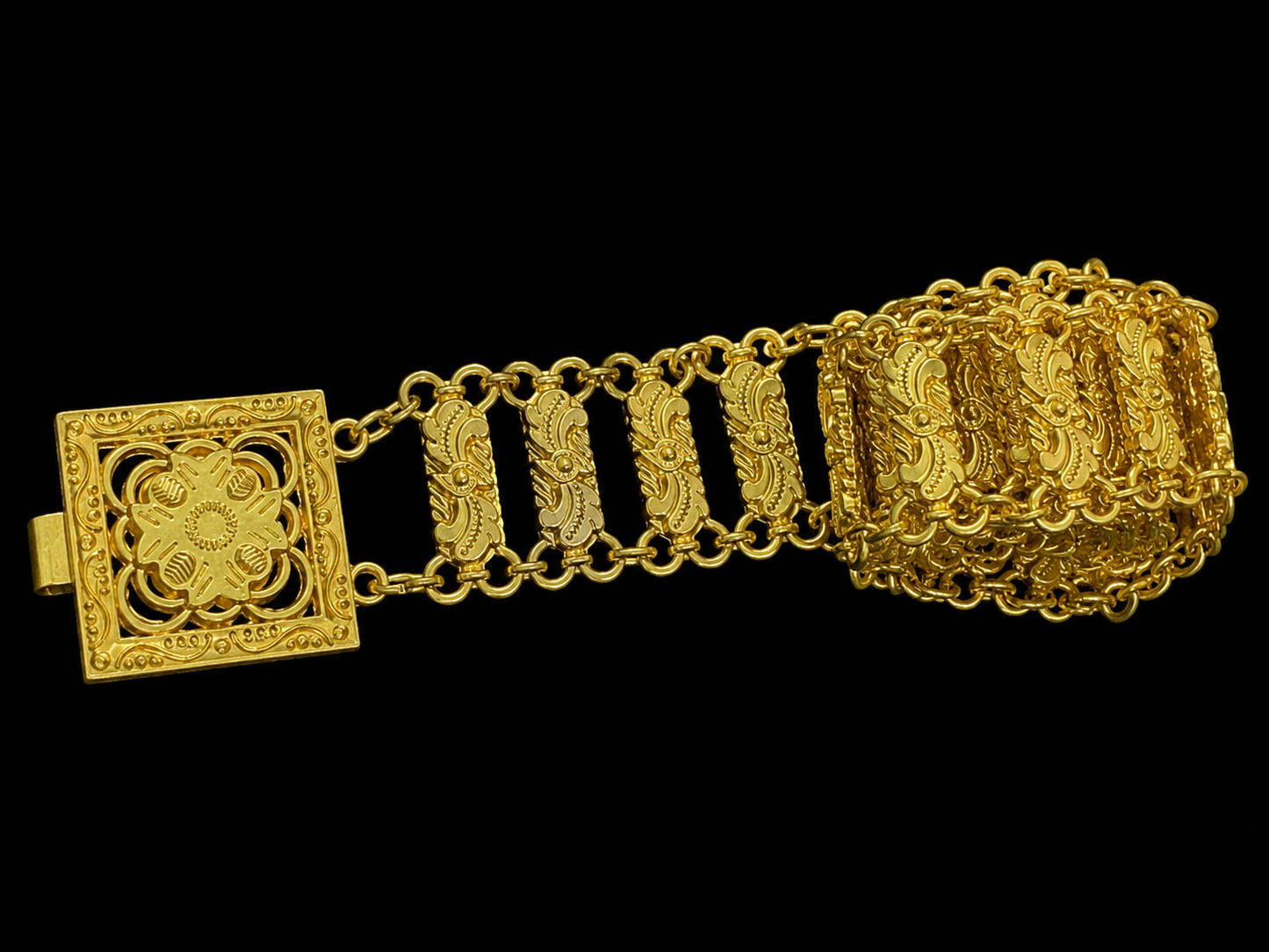 Gold Square Lao Belt - 41”