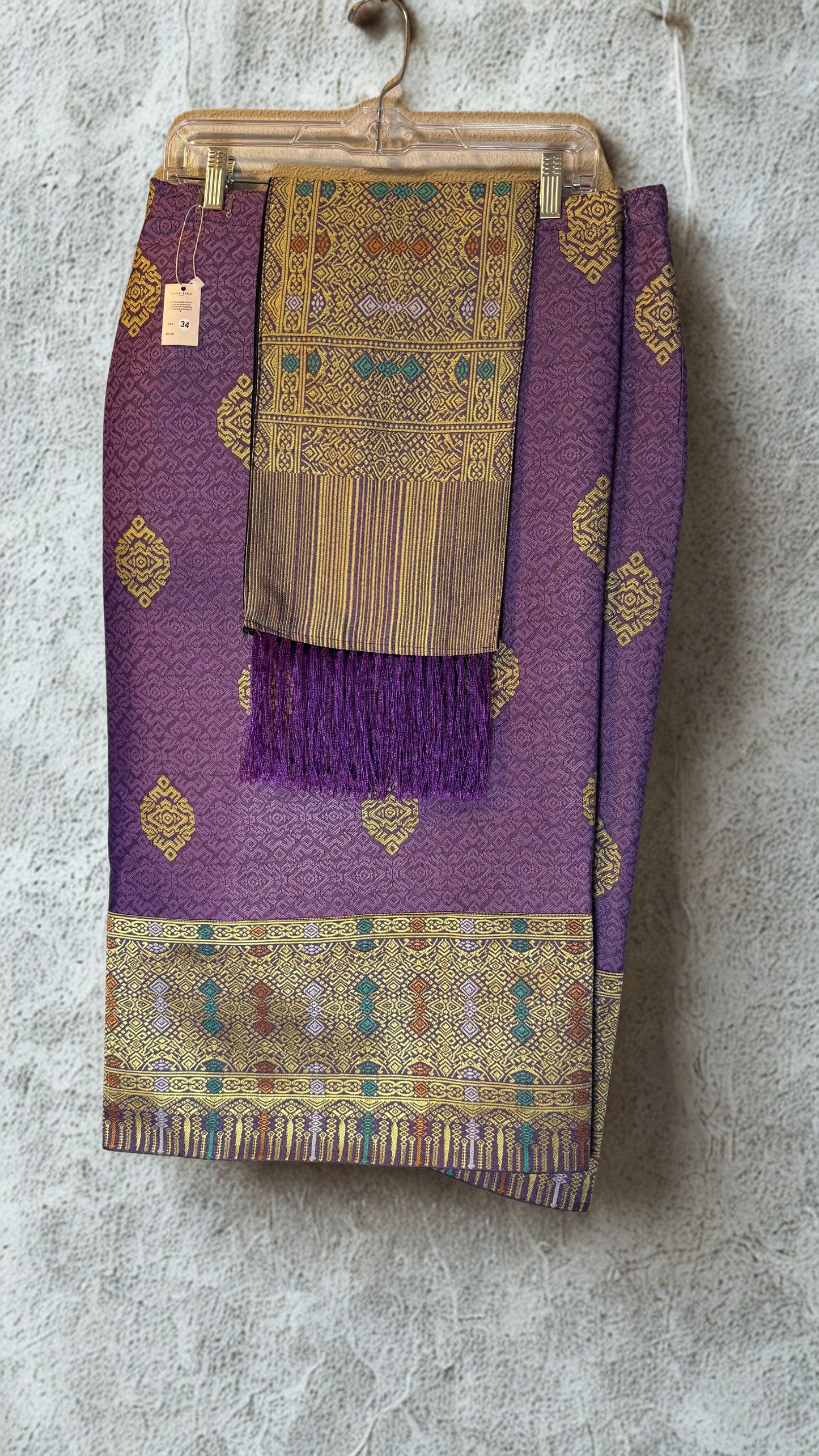 L - 34” Purple Sinh + Pha Biang Sets