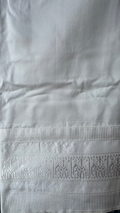 White on White – Traditional Lao Sinh & Pha Biang Set