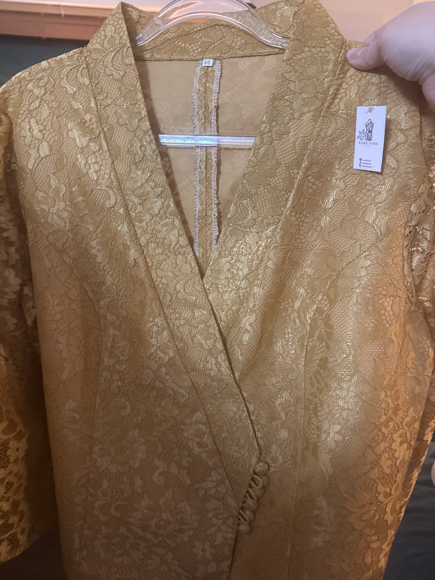 Lao Style Lace Top Yellow-Gold
