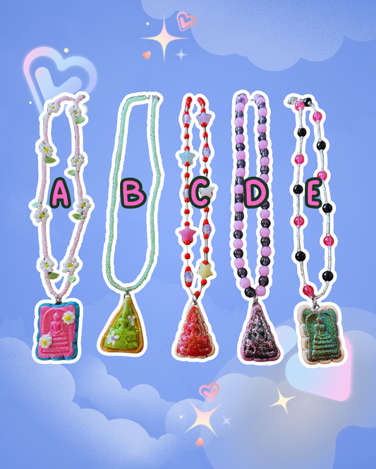 Buddha Charm Necklaces by Murasaki Pinku