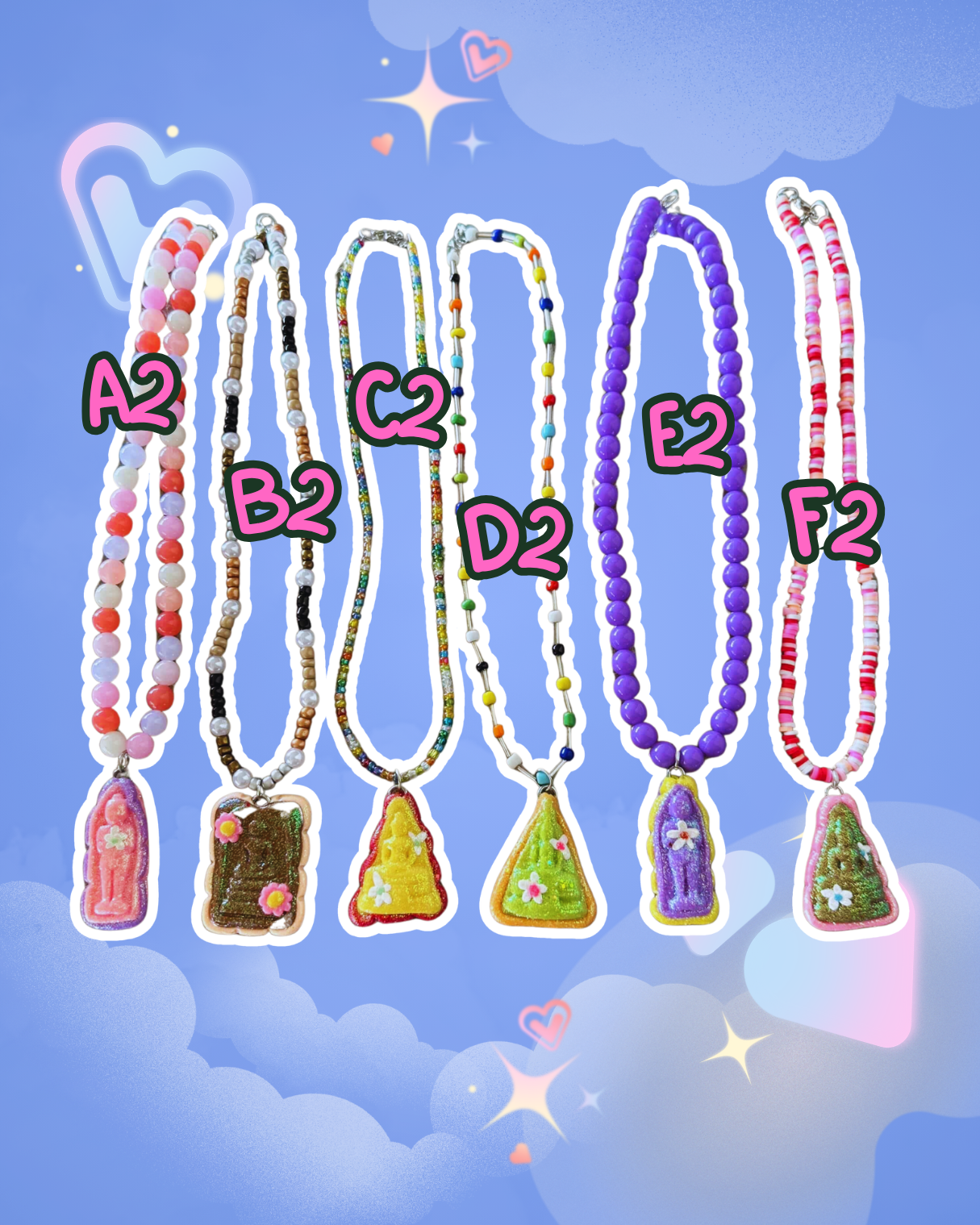 Buddha Charm Necklaces by Murasaki Pinku