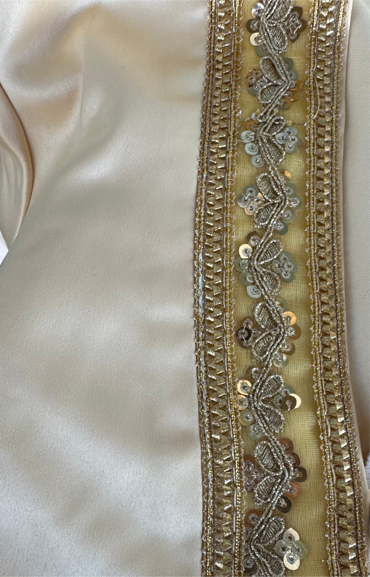 Traditional Lao Blouse with Golden Trim