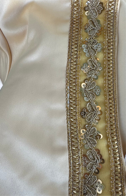 Traditional Lao Blouse with Golden Trim