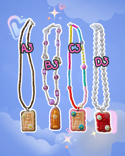 Buddha Charm Necklaces by Murasaki Pinku