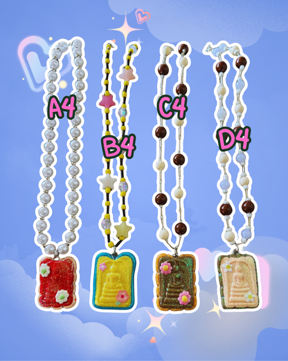 Buddha Charm Necklaces by Murasaki Pinku