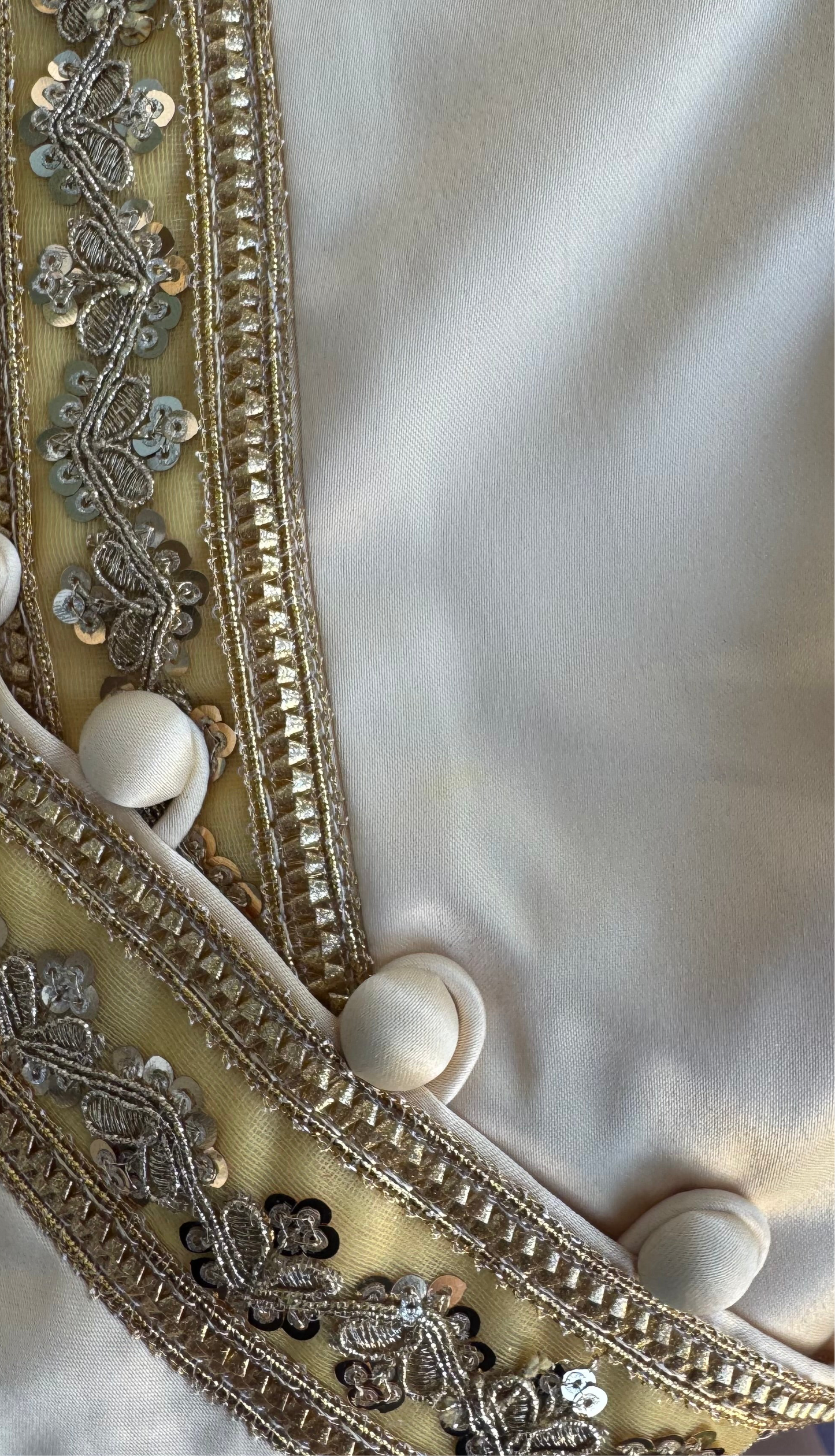 Traditional Lao Blouse with Golden Trim