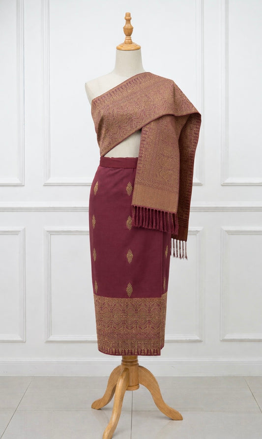 2x- 42” Rosewood – Traditional Lao Sinh & Pha Biang Set