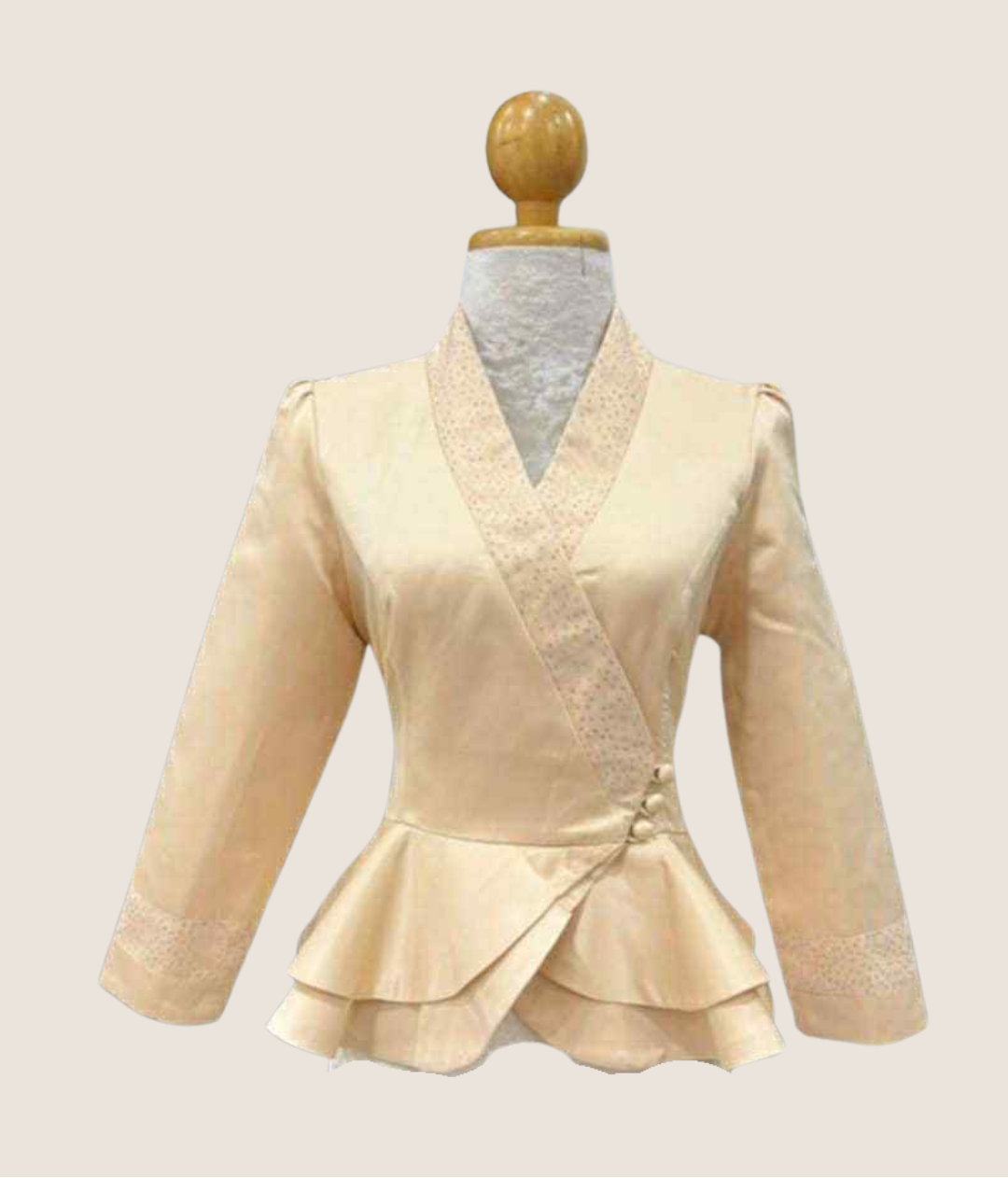 Modern-Traditional Lao Blouse (Cream)