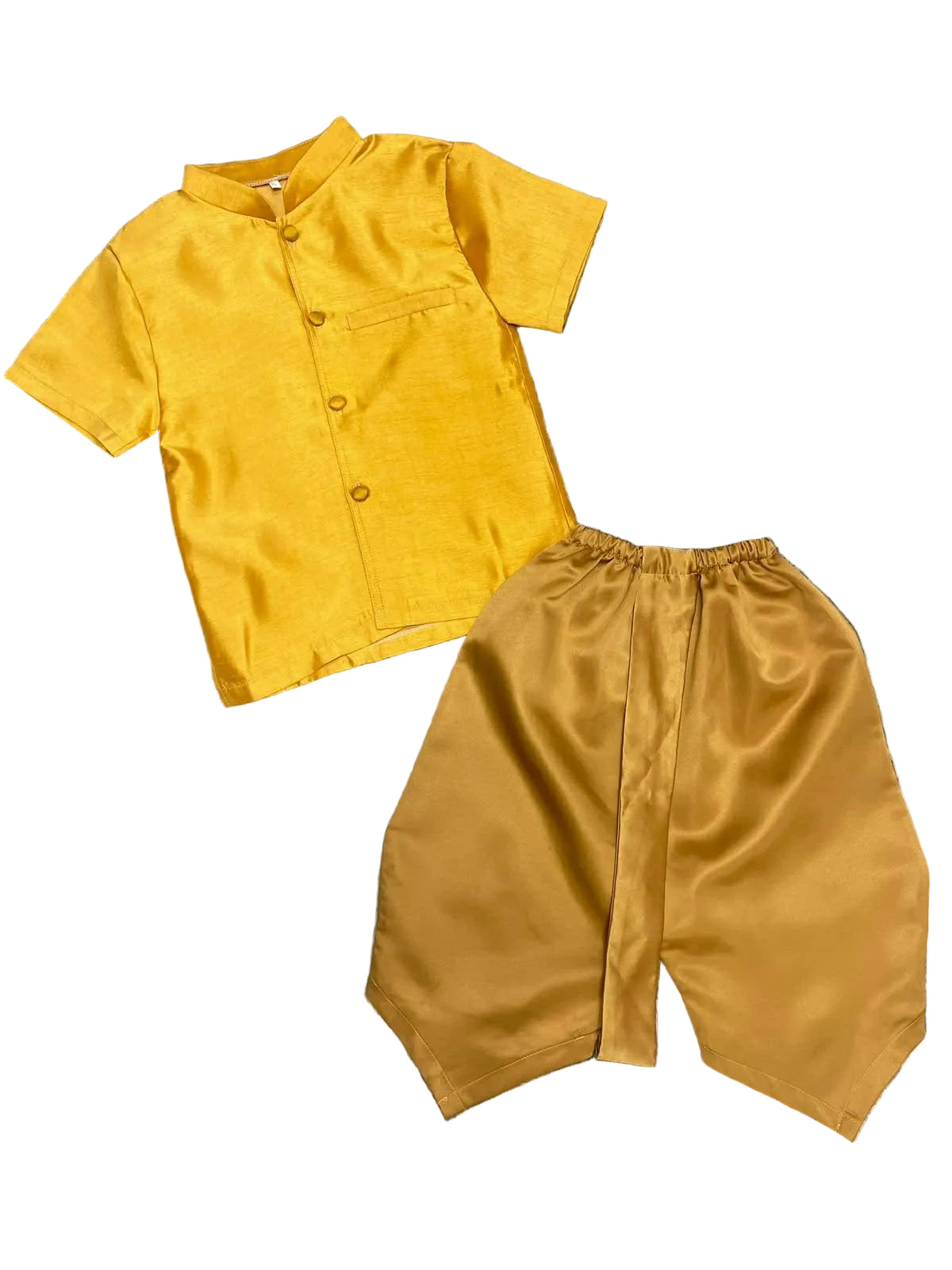 Traditional Lao Boys 2pc Set Yellow Gold