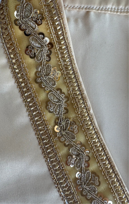 Traditional Lao Blouse with Golden Trim