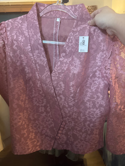 Lao Style Lace Top Pink