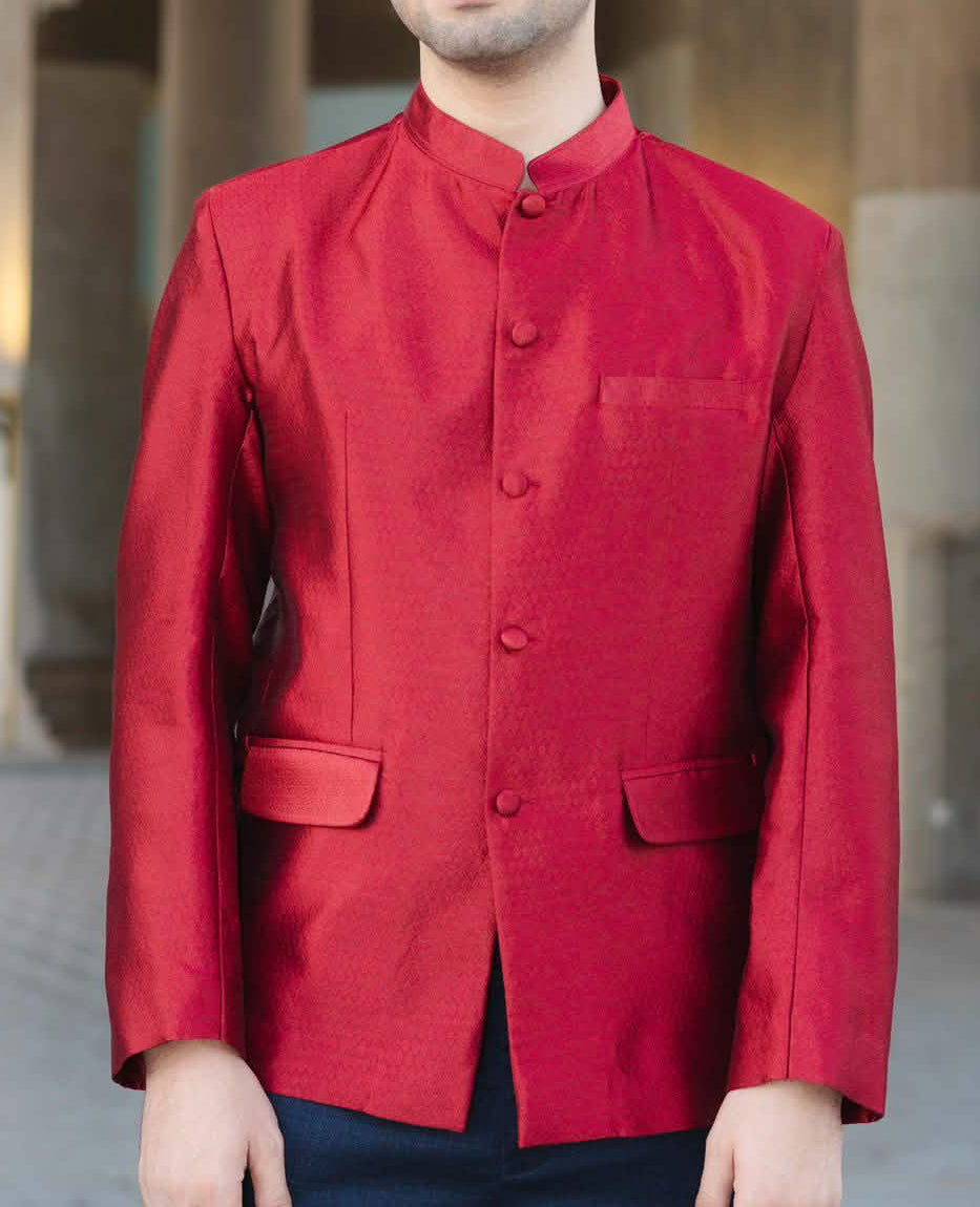 Men’s Formal Lao Shirt Red