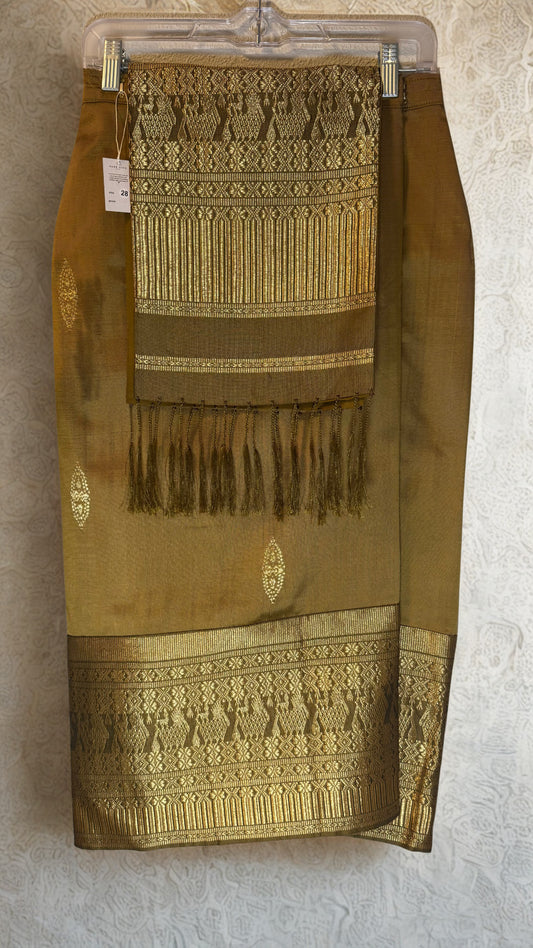 XS - 28” Golden Bronze Sinh + Pha Biang Set