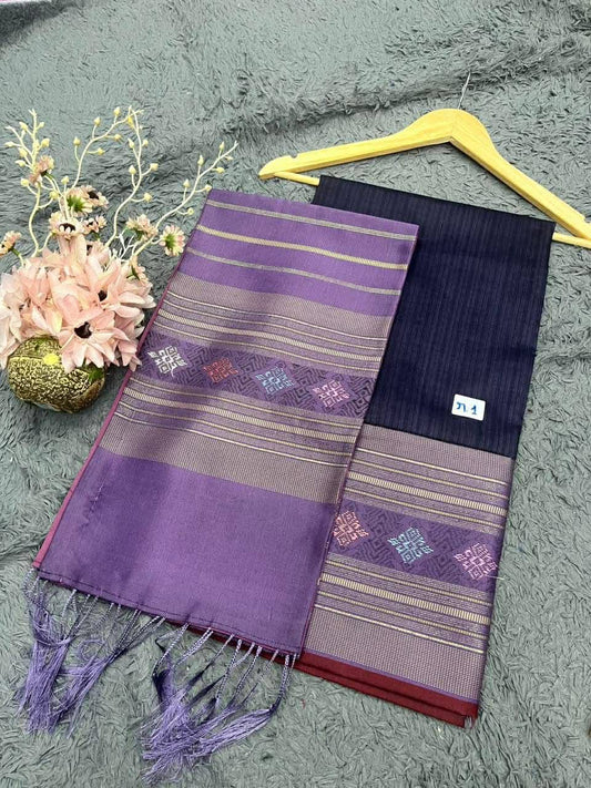 L - 34” Purple – Traditional Lao Sinh & Pha Biang Set