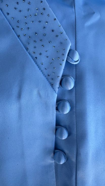 Traditional Lao Blouse (Light Blue)