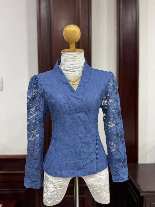 Lao Style Lace Top Blue
