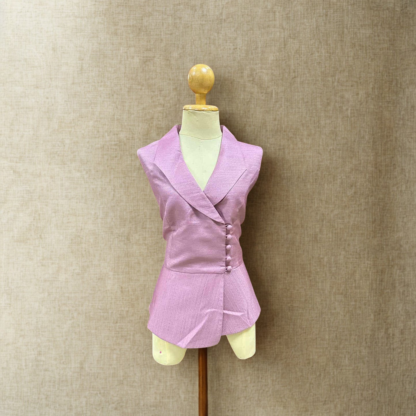 Traditional Lao Sleeveless Top (Orchid)