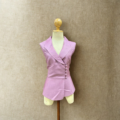 Sleeveless Modern Lao Top - Orchid