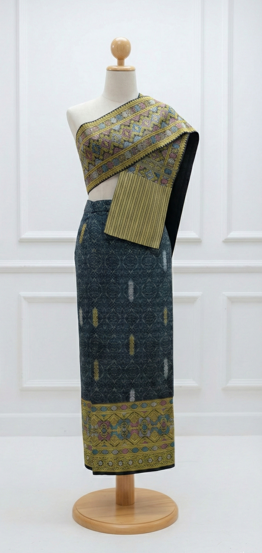 Soft Charcoal - Traditional Lao Sinh + Pha Biang Set