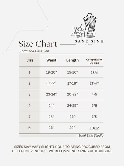 SZ 3 Orange Lao Girls Set (Top + Sinh)